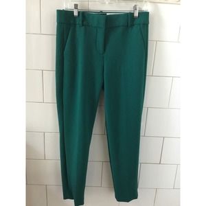 J. Crew Cameron Slim Cropped Pant Four-season Stretch Green size 4